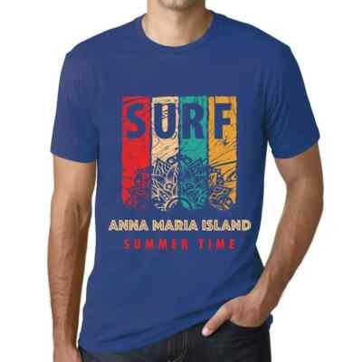 ULTRABASIC Herren Sommer Surf T-Shirt auf der Insel Anna Maria Summer Time Surf
