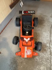 FESCO Vintage Battery Powered Car Racecar - Firebird Design Wide Tires - Orange