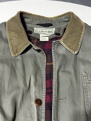 Vintage LL Bean Mens Field Coat Chore Barn Canvas Jacket XXL Tall
