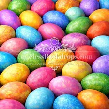 Happy Easter 8x8ft, 10x10ft Nylon Backdrop, Banner 007 