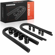 A-premium 4844 Universal Flexible Radiator Hose Stainless Steel Kit W Caps
