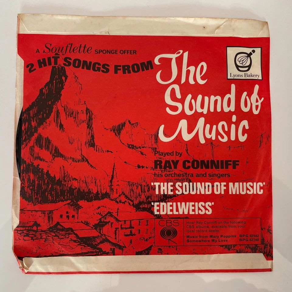 7"VINYL RECORD RAY CONNIFF ORCHESTRA"THE SOUND OF MUSIC"CBS SPECAL PRODUCT 1966 - Image 2 of 4