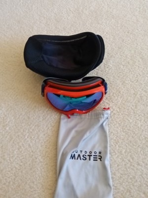 OutdoorMaster Kids Ski Goggles, Snowboard One Size. New Red Frame