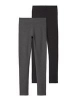 Leggings Name It MäDchen Nkfvivian 2P Noos, 122-128, Dunkelgrau Melange