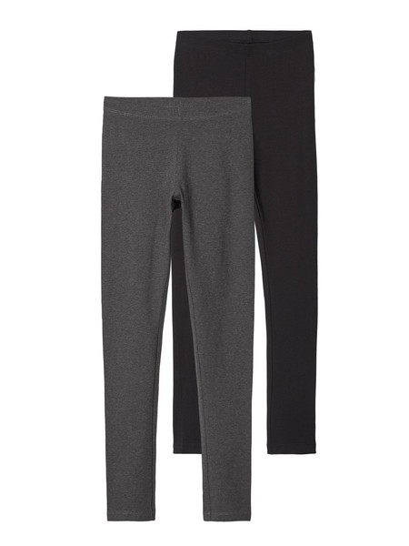 Leggings Name It MäDchen Nkfvivian 2P Noos, 122-128, Dunkelgrau Melange-image