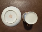 Vintage Hand Painted Japan Geisha Cup Saucer Moriage Gold Demitasse Porcelain — photo 3