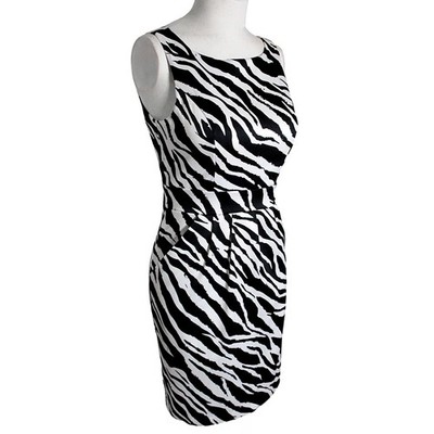   VINTAGE Y2K 90s Zebra Print Cocktail Dress   Scene/Emo Vibes   Size 3  