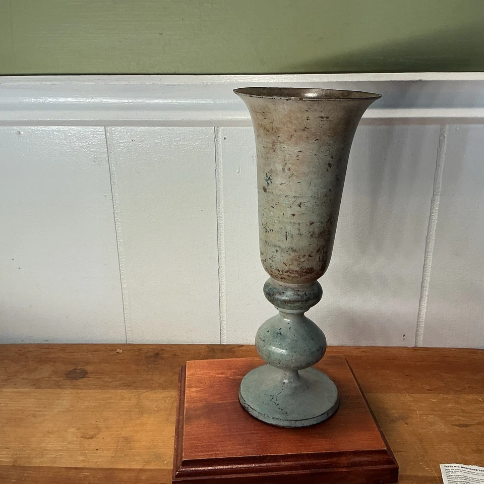 Jarrón de metal cobre, decorativo, 9,5”, estilo salpicaduras de granito Foto 3 de 4