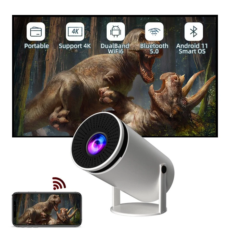 5G 4K Projector Smart HD LED WiFi Bluetooth 5.0 HDMI USB Android Office Home - Image 4 of 4