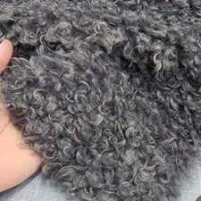 Morezmore M01693 1pc 16x19" Curly Faux Fur Fabric 21 Gray for Plush Toy