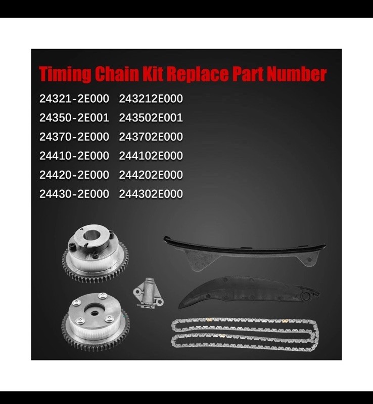 Timing Chain Kit With VVT Gears For Kia Soul 2.0L & Hyundai Elantra 1.8L - OEM Replacement 24321-2E000 - View #2