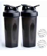 2 Pack Protein Shaker Bottle 28oz