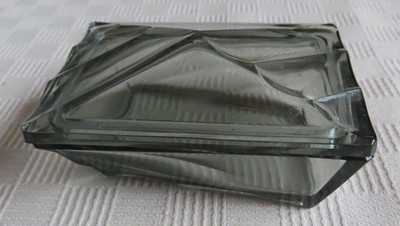 Schmuckschatulle aus Glas ~ Schmuckdose ~ Deckeldose ~ Bonboniere ~ Vintage ~