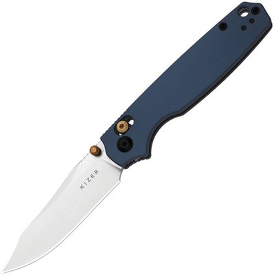 Kizer Cutlery Pokiman CC Clutch Lock Blue Aluminum Folding AEB-L Knife V3789A4