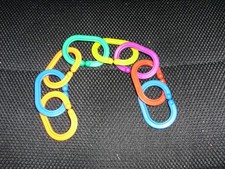 Vintage Discovery Toys Boomerings Plastic Links Infant 8 Links