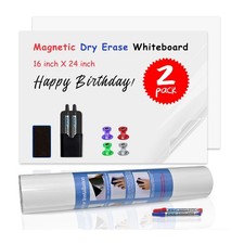 Magnetic Dry Erase Whiteboard Paper,2 Pack 16X24 Self Adhesive Contact Paper ...