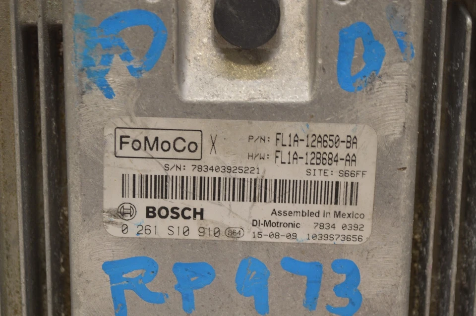 Unidad de módulo de control del motor Ford Transit-150 FL1A-12A650-BA 2015-2021 ECM I73 021 Foto 3 de 4