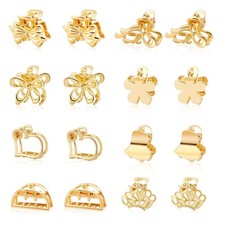 16PCS Small Hair Clips Metal Hair Claw Clips Gold Mini Hair Clips for Thin Thick