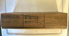 Vintage Faux Wood Panel 3 Drawer Cassette Holder - Fits 42 Tapes - 70  s Decor