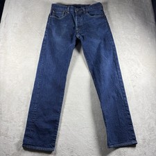 Levi  s 501  93 Men  s 30x30 Jeans Big E Straight Button Fly Blue Dark Wash 2373