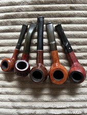 Lot Of 5 Vintage Estate Tobacco Pipes: Various Styles & Brands Included