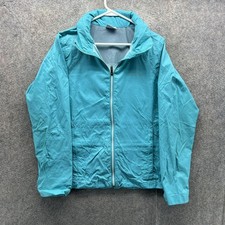 Columbia Jacket Womens Medium Blue Lightweight Mesh Lined Full Zip Windbreaker