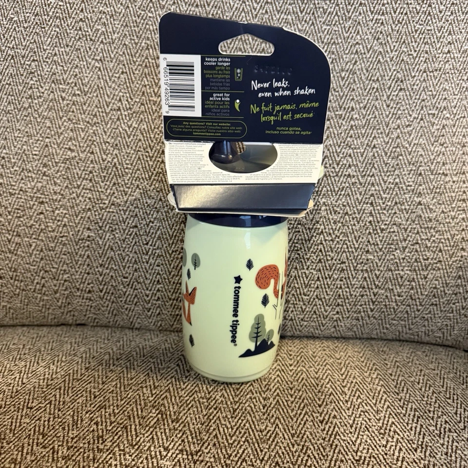 Tommee Tippee Insulated Straw Sippy Cup, 9oz., 12M+, Leak & Shake Proof Bottle - Image 3 of 4