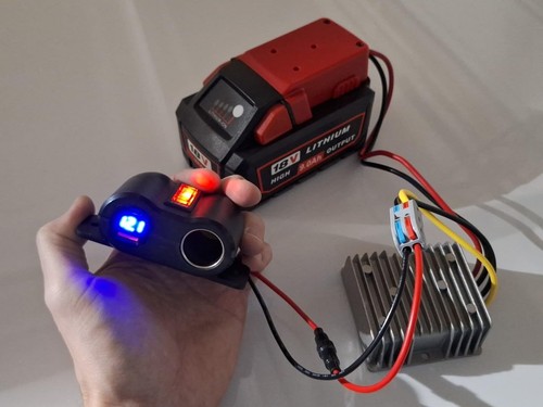 18V to 12V Step-Down Converter for Milwaukee M18 Battery Adapter, DC 12V 20A 240 - Picture 12 of 12