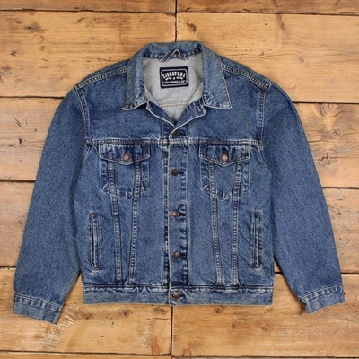 Levis Signature Jeansjacke L Herren 00s Blau Trucker Western Ranch
