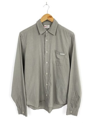 Prada Vintage Women's Gray Button Up Shirt, Size 40