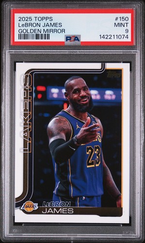 2025 TOPPS GOLDEN MIRROR #150 LEBRON JAMES PSA 9