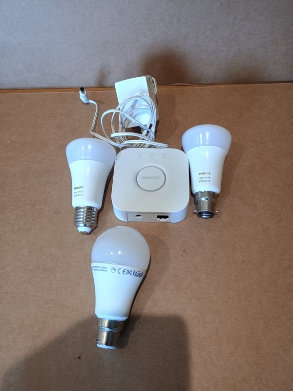 Phillips Hue Bridge Hub with 2x Smart Bulbs Complete Home Kit