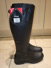 Toggi Calgary long black leather riding boots uk 7/8, EU 42