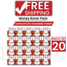 Centrum Fruity Chewables 30ct (30COUNT X 20) PACK OF 20