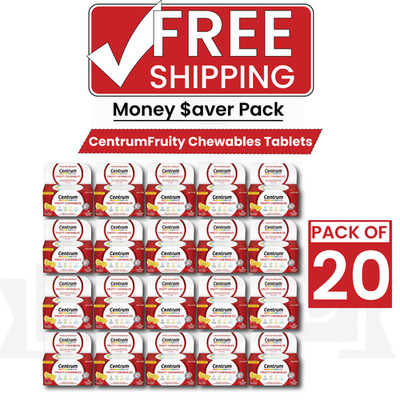 Centrum Fruity Chewables 30ct (30COUNT X 20) PACK OF 20