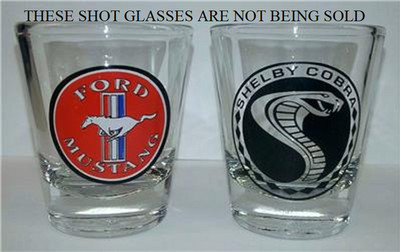 Set of 2 Mustang/ Cobra  1½oz. Shot Glasses