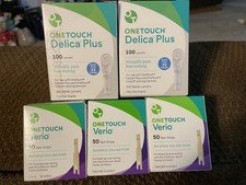 3 boxes One Touch Verio Diabetic Blood Glucose Test Strips 50 ea  Lancets