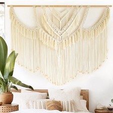 Macrame Wall Hanging Large Boho Wall Decor Craftsmanship Handmade Woven Cord ...
