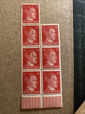 Briefmarken Deutsches Reich mit Siebener Block