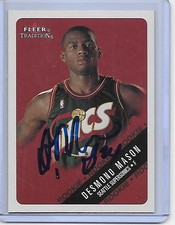 Basketball Card IP auto NBA DESMOND MASON Seattle Supersonics rookie 2000 Fleer 