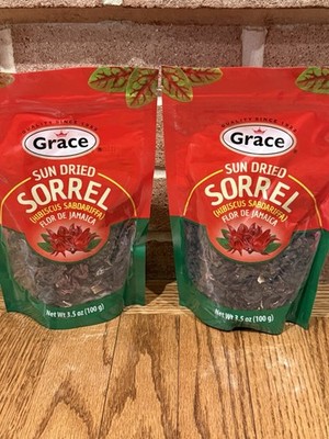2x Grace Dried Jamaican Sorrel Flor De Jamaica  3.5 Ounces