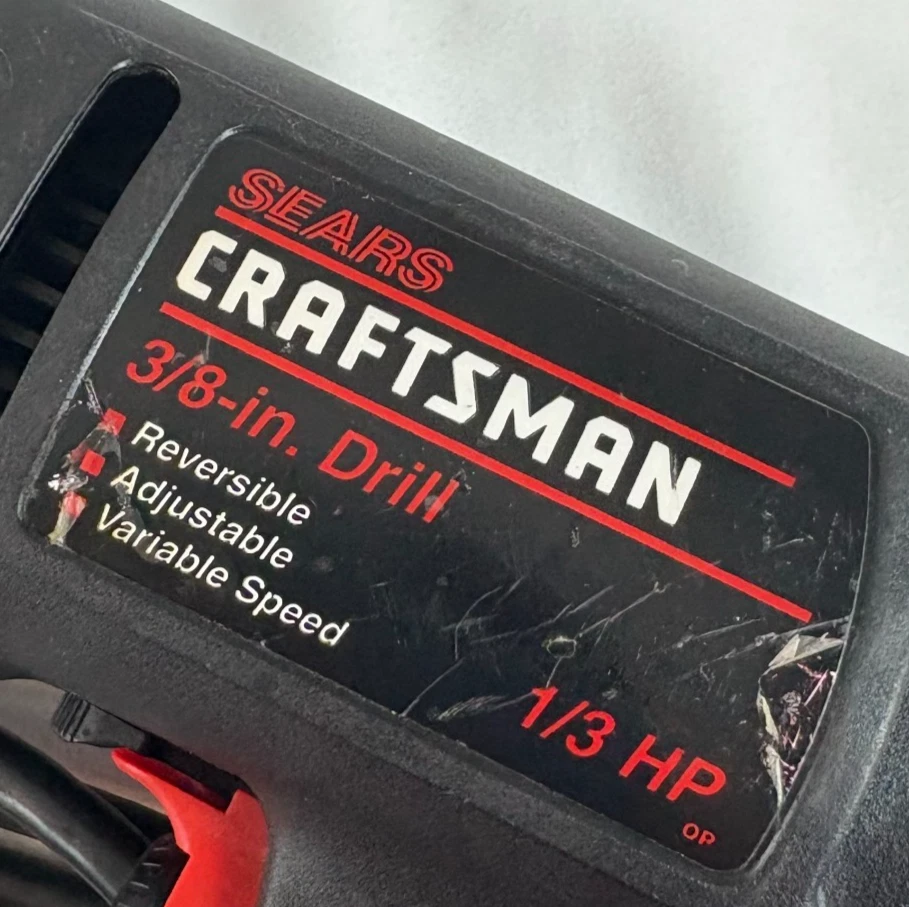 Broca Sears Craftsman 3/8 polegadas 110-120 volts apenas CA - Imagem 2 de 3