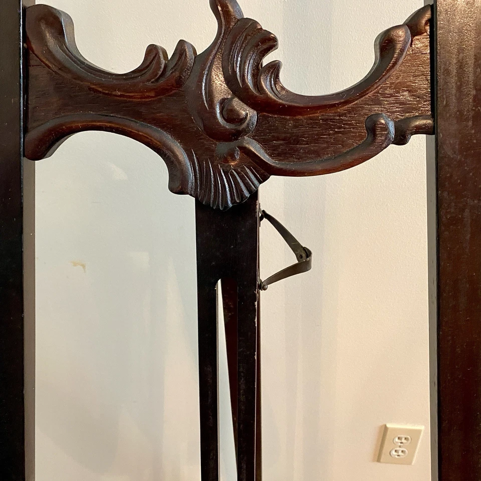 Victorian Style Artist’s Easel Carved Wood Mahogany 75” Tall Adjustable - Image 4 of 4