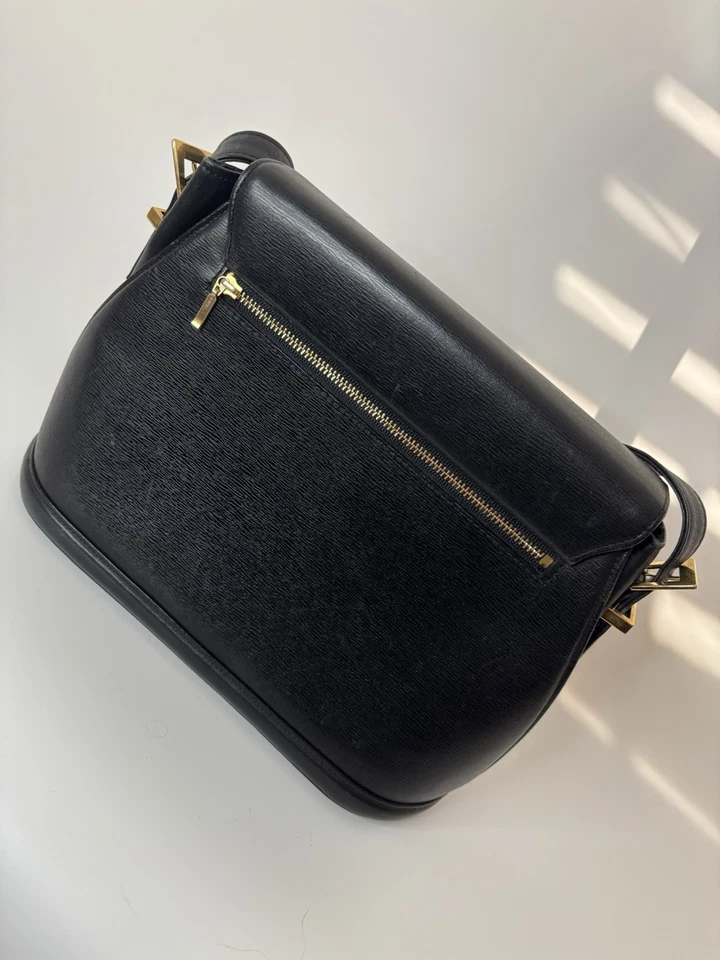 Valentino Garavani Black Leather Shoulder Bag Vintage AUTHENTIC - Image 4 of 4