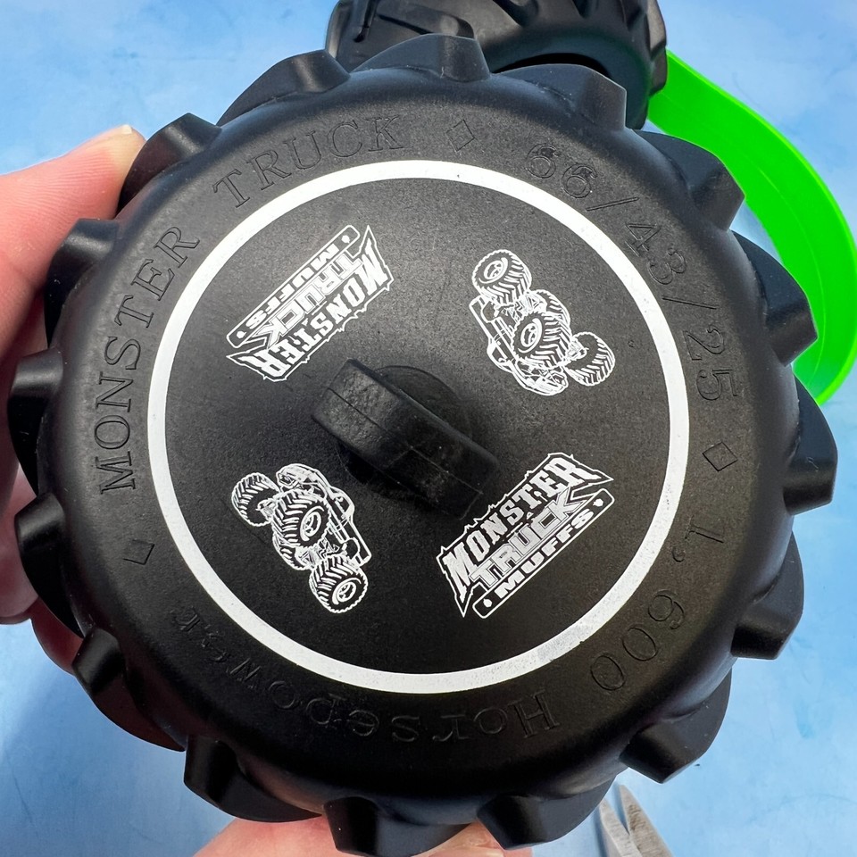 Monster Jam Truck Tire Kids Ear Muffs Headphones Green Child Hearing