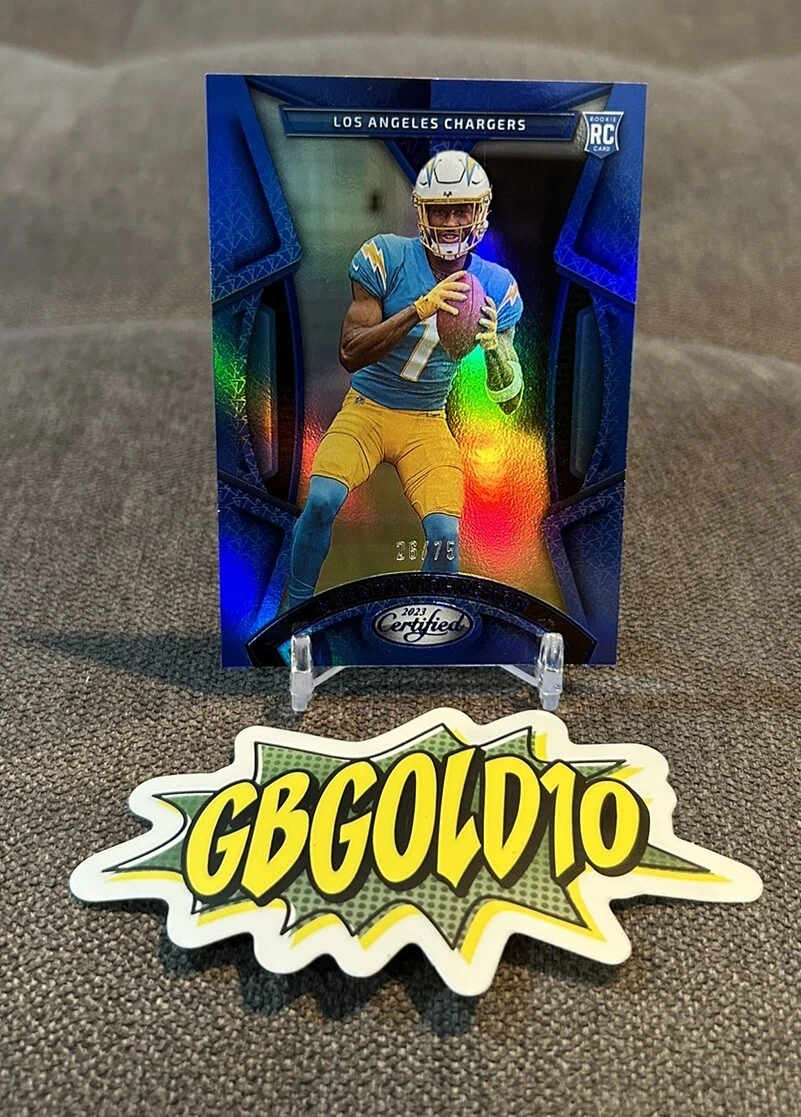 2023 Quentin Johnston Panini Certified Mirror Blue Rookie Card RC #149 /75