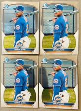 4 Lot 2023 Bowman Chrome Prospects Baseball #BCP-38 Simon Juan Base Card