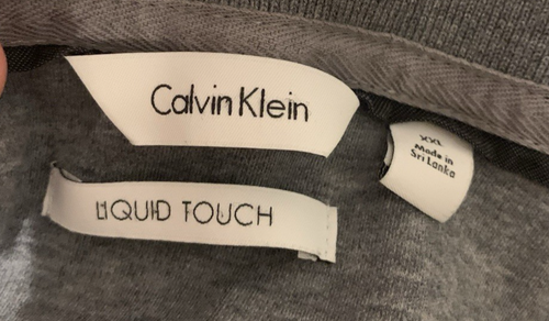 Calvin Klein Liquid Touch Polo/Collared Shirt Men's XXL Gray Cotton Short Sleeve - Picture 5 of 13