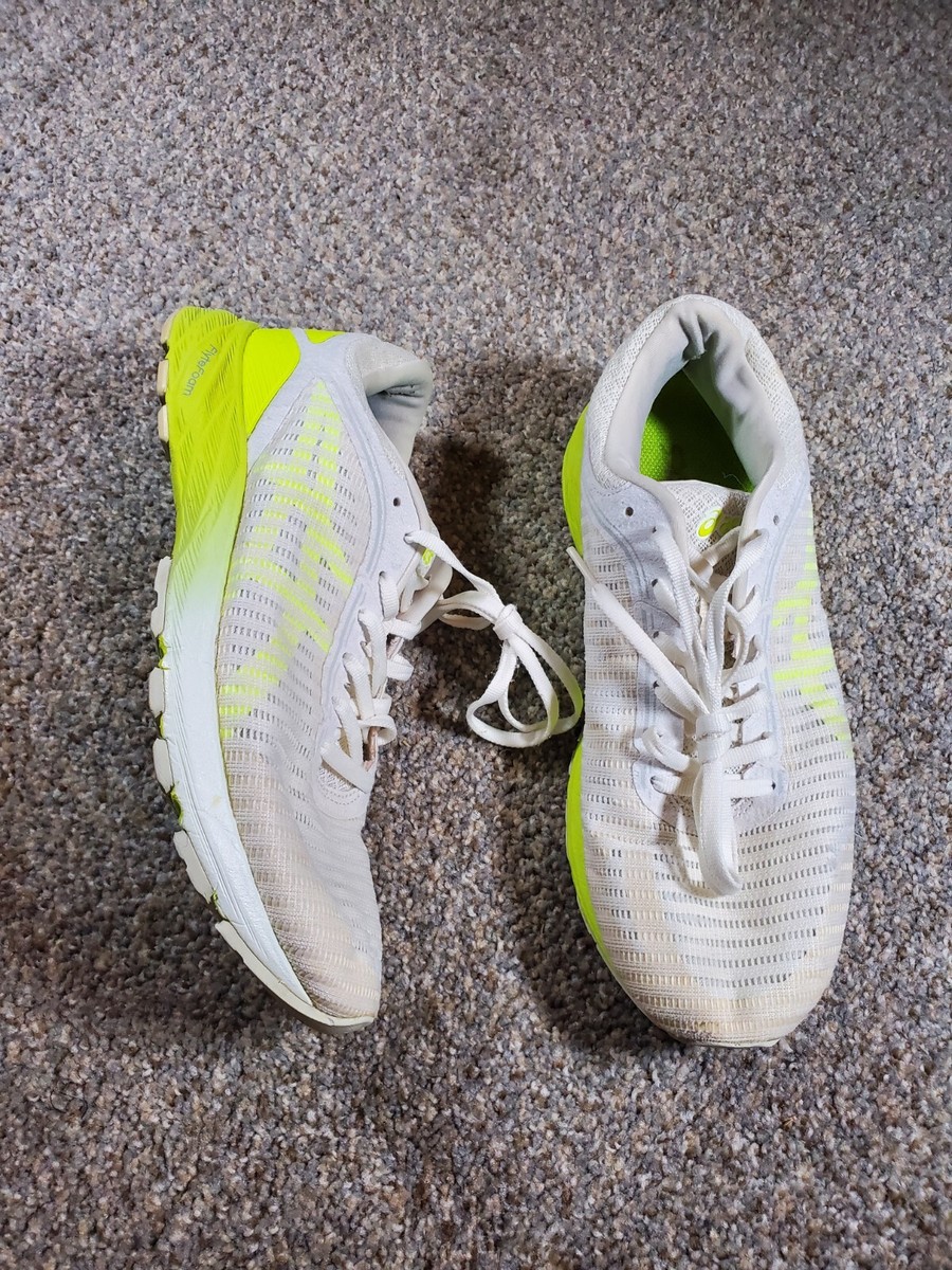 ASICS DynaFlyte Running Shoes Women's Size White Neon Green PO