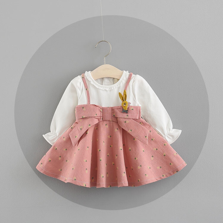 Autumn Baby Girls Clothes Bow Dress Kids Girl Clothing Skirt